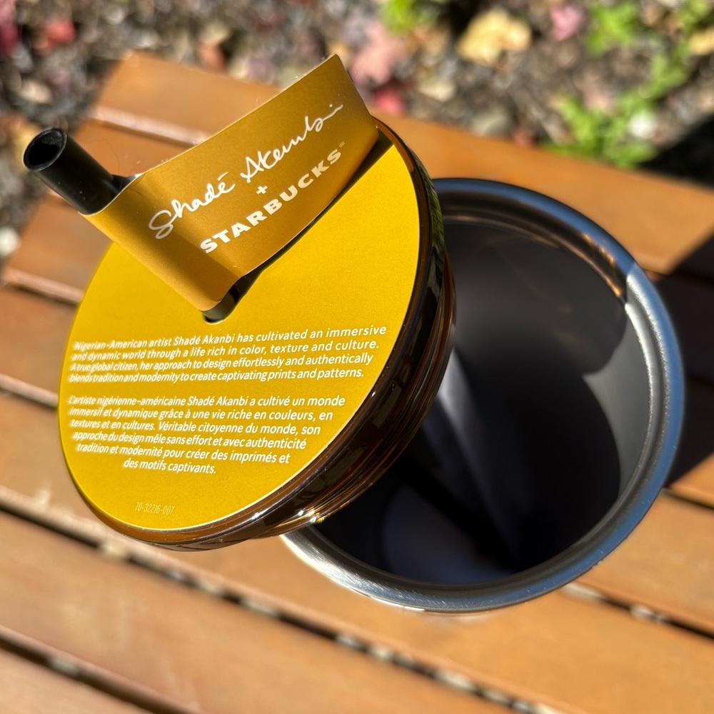 STARBUCKS X SHADE AKANBI Batik Beads 24 OZ Stainless Steel Cold Cup Water Tea - Picture 7 of 9